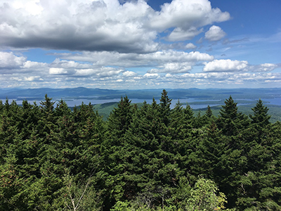 View from the top of Belknap Mountain in Belknap Mountain State Forest