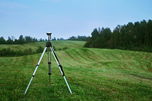surveing equipment in use